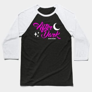 Boss Rush After Dark Logo (Pink + White) Baseball T-Shirt